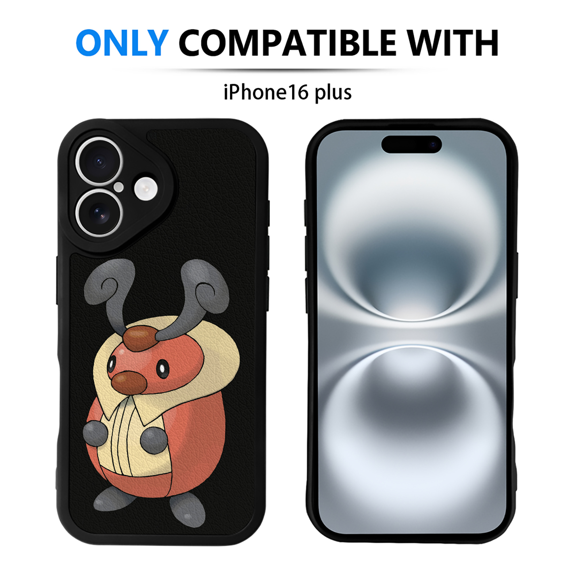 （画像用） ポケットモンスター Pokémon 【iPhone 16シリーズ対応】シリコンスマホケース（レザー調） 材質：シリコン